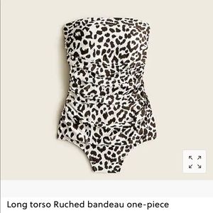 J Crew Animal Print Ruched Bandeau 8